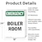 Signmission Boiler Room, 18 in W x Rectangle, Aluminum OS-2PACK-EM-A-1824-V-10441 - alternate 2